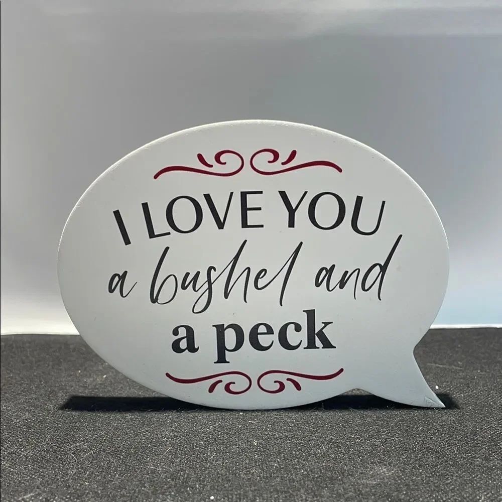 White and Black Decorative Speech Bubble Sign